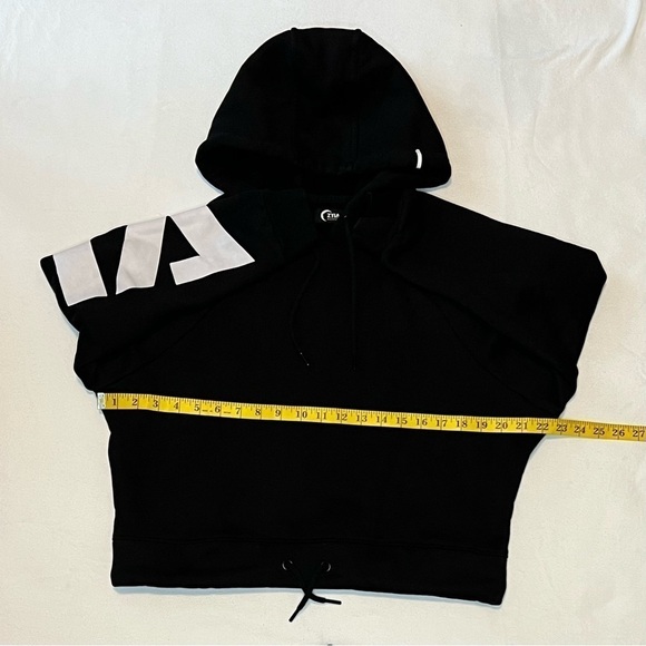 ZYIA Black cropped hoodie size S - Picture 4 of 10